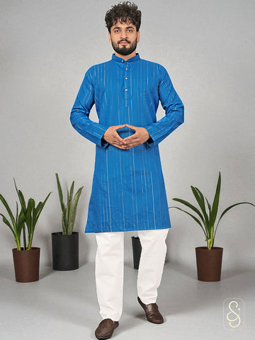 Striped Cotton Kurta Pajama