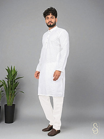 Chikankari Embroidered Kurta Set