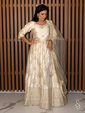 Embroidered Viscose Silk Lehenga Set