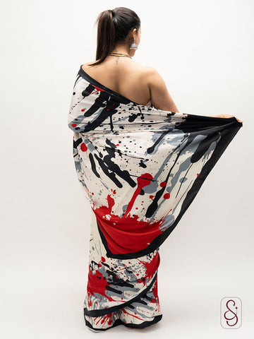 Satin Silk Printed Saree