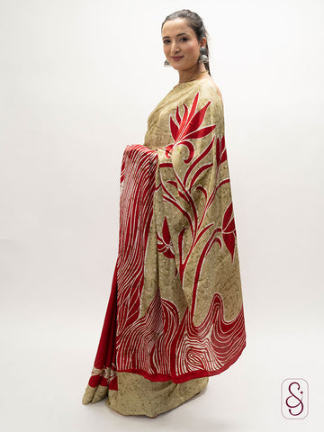 Satin Silk Printed Saree
