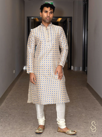 Printed Cotton Silk Kurta
