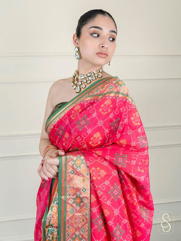 Silk and Zari Mix Saree