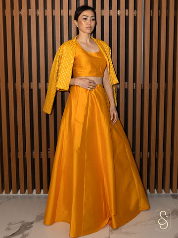 Banarasi Silk Lehenga Set with Jacket