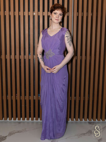 Elegant Chinon Drape Dress
