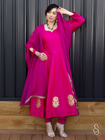 Banarasi Silk Anarkali Suit
