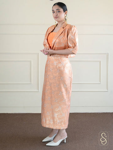 Brocade Skirt and Jacket Set