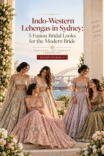 Indo-Western Lehengas in Sydney: 5 Fusion Bridal Looks for the Modern Bride