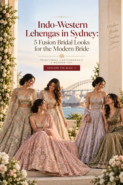 Indo-Western Lehengas in Sydney: 5 Fusion Bridal Looks for the Modern Bride