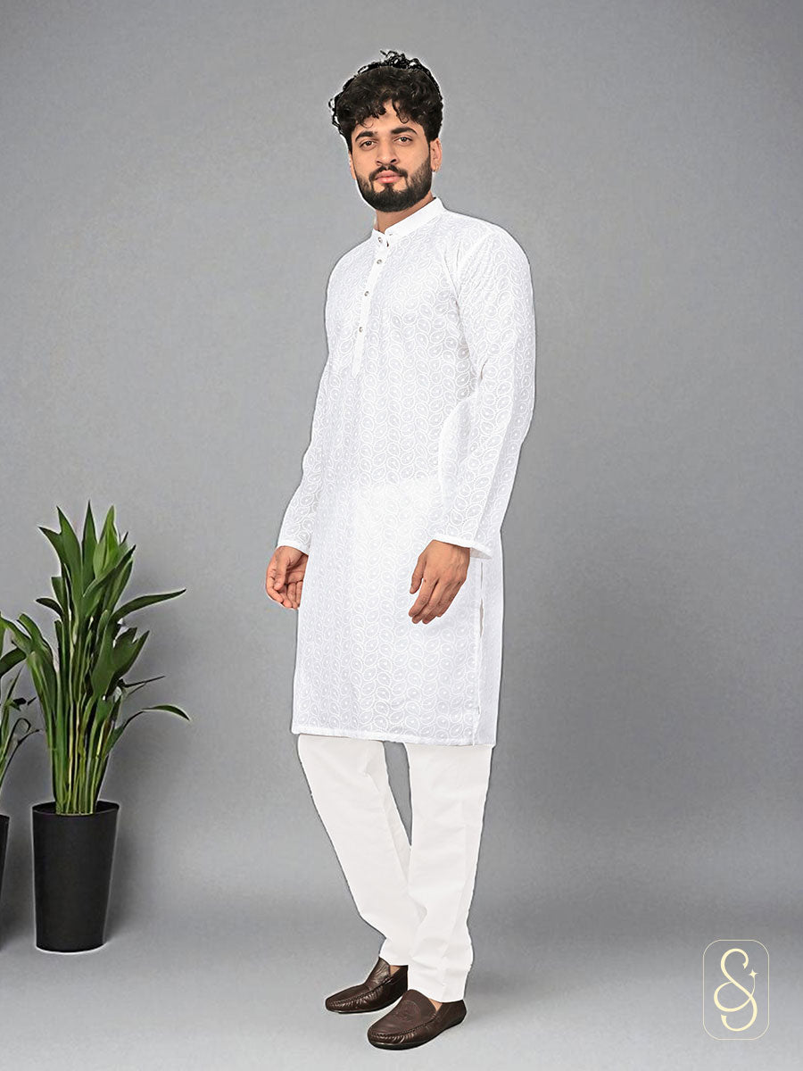 Chikankari Embroidered Kurta Set