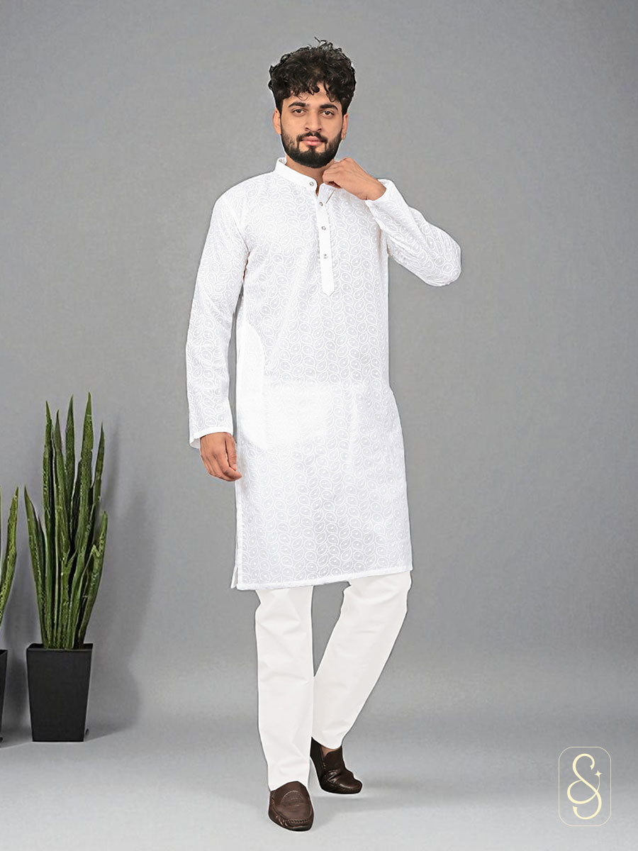 Chikankari Embroidered Kurta Set
