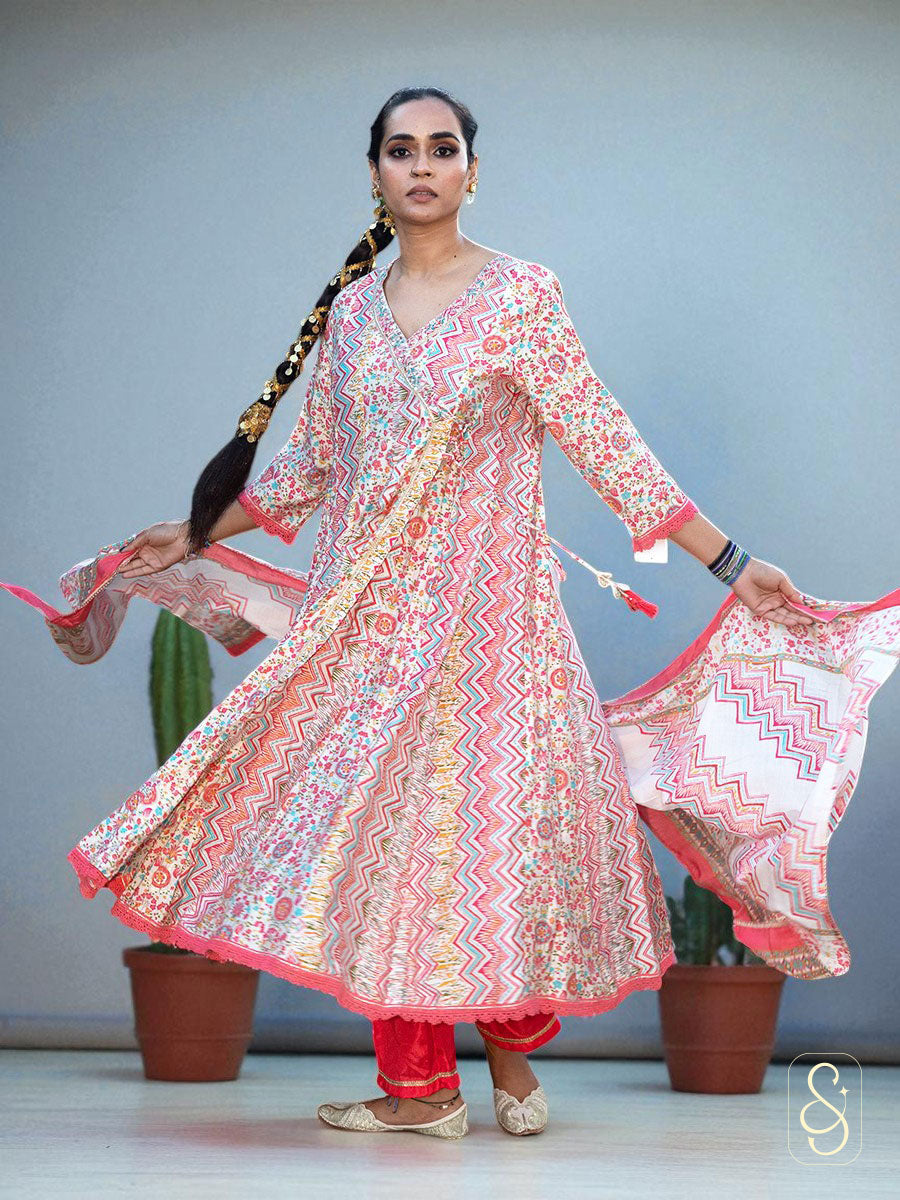 Printed Cotton Anarkali Suit