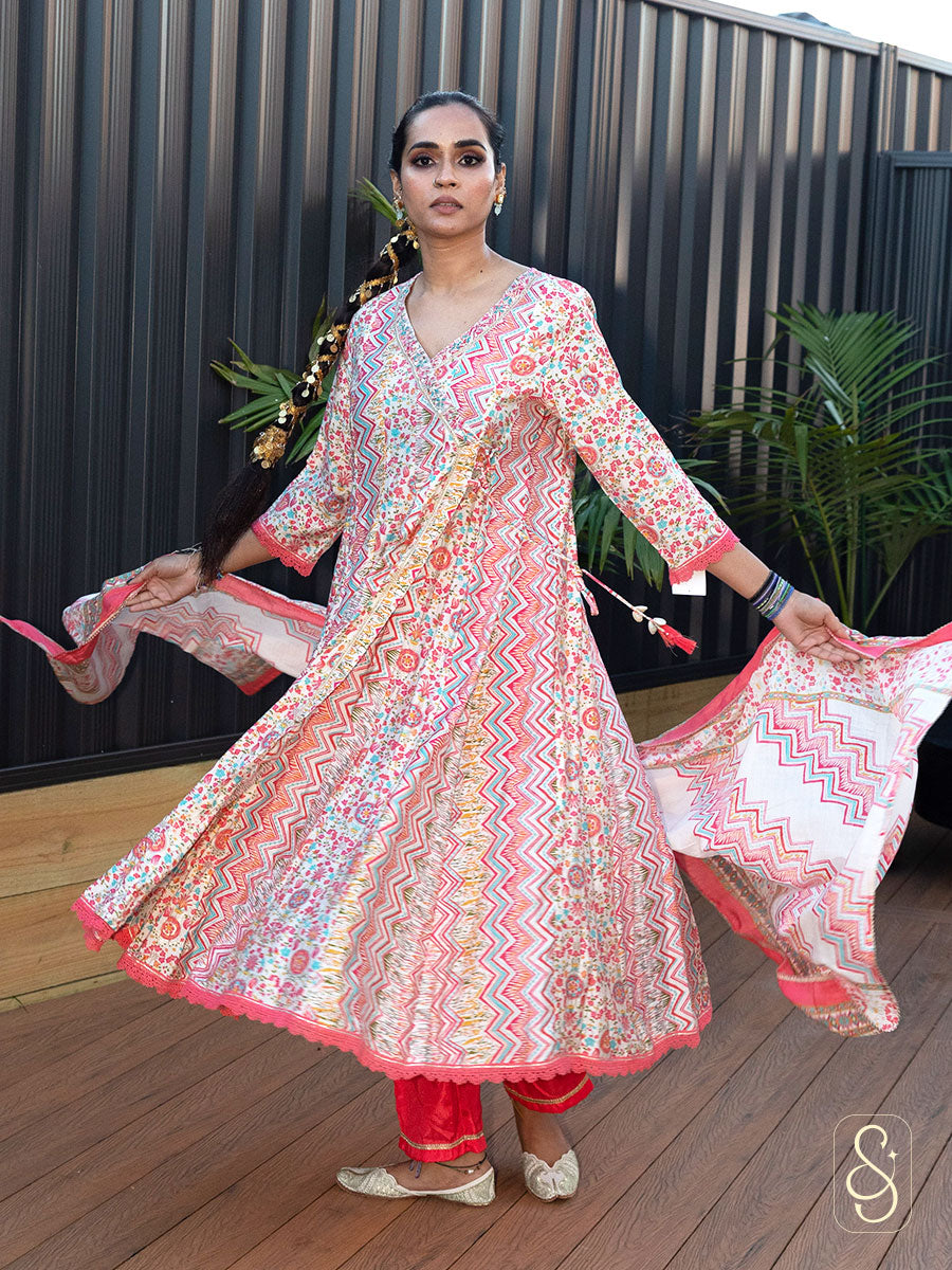 Printed Cotton Anarkali Suit
