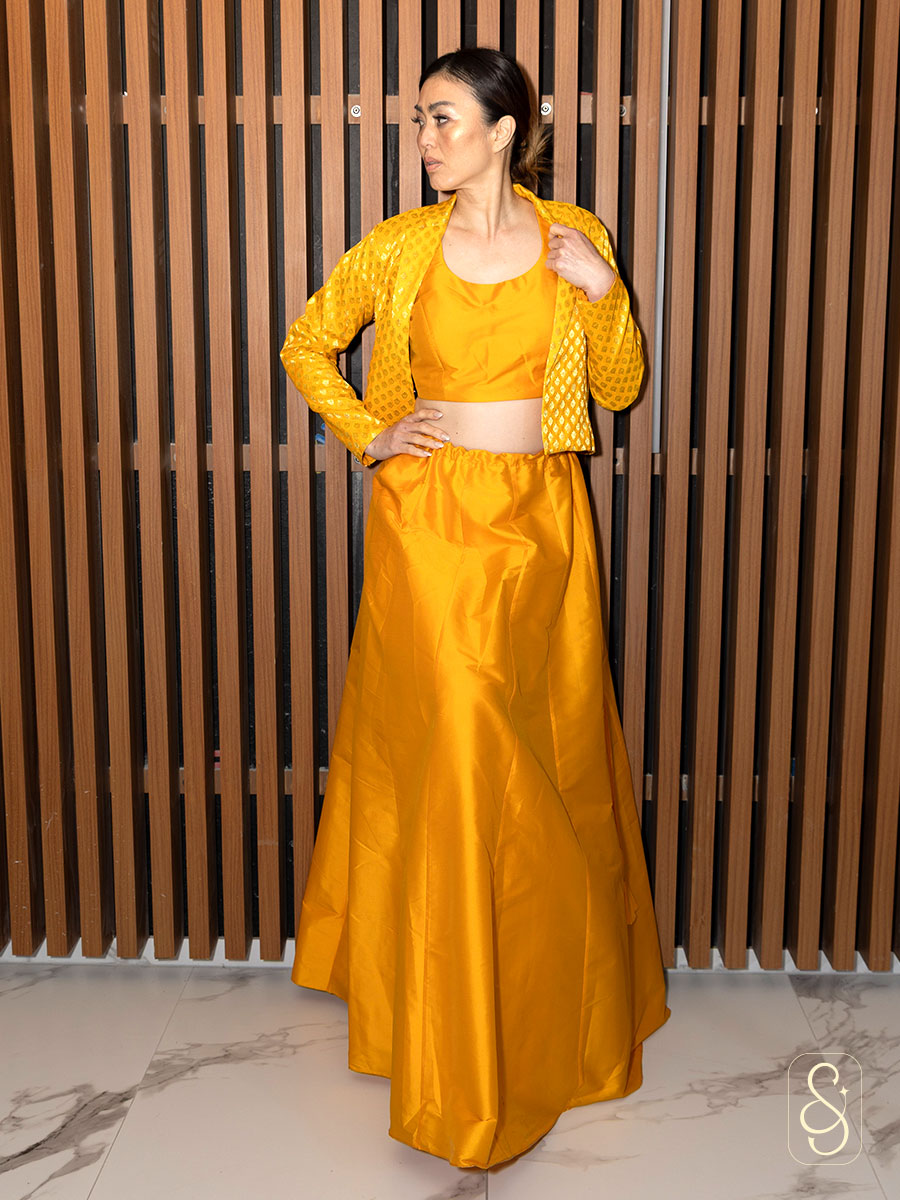 Banarasi Silk Lehenga Set with Jacket