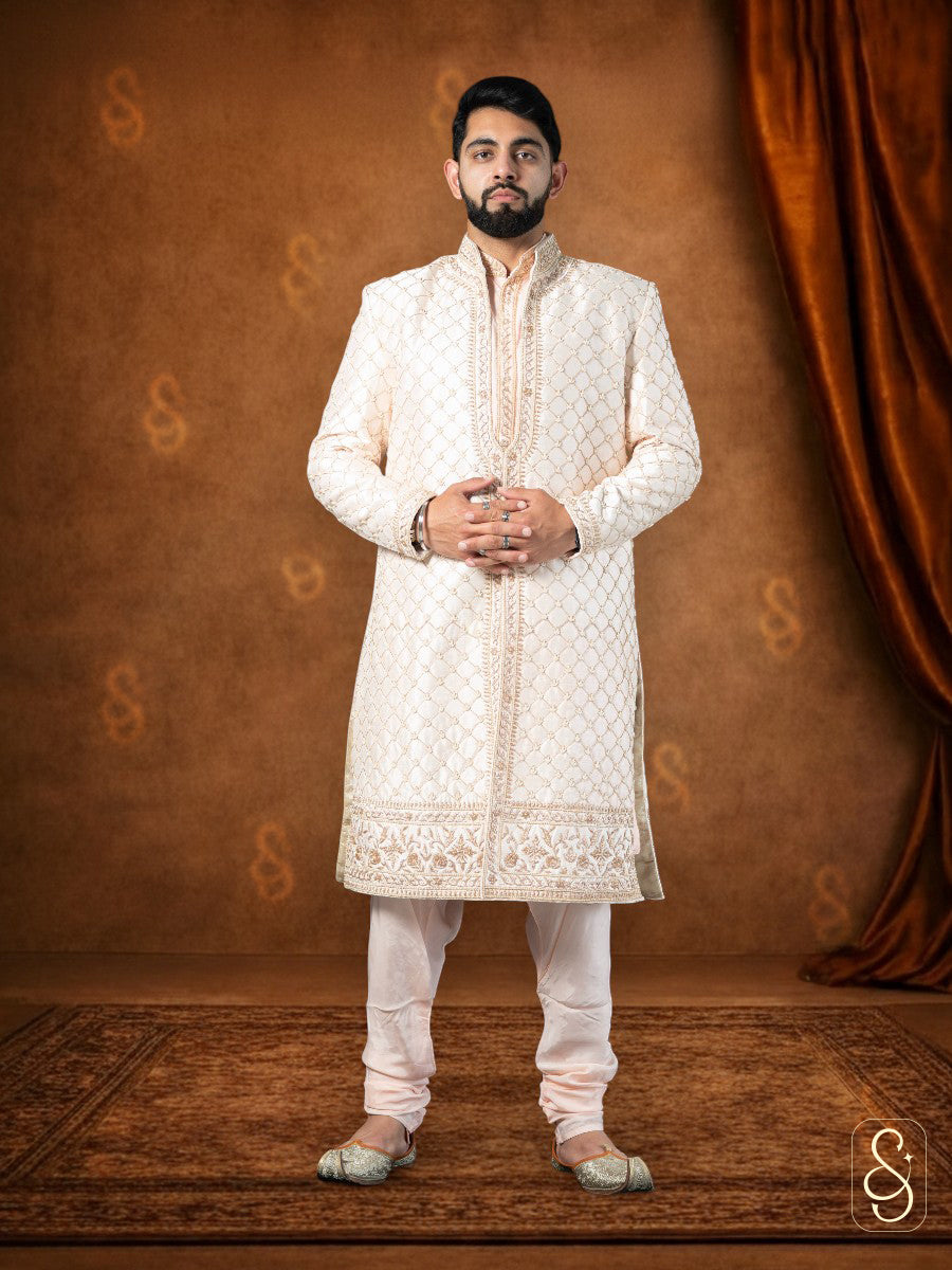 Royal Raw Silk Sherwani
