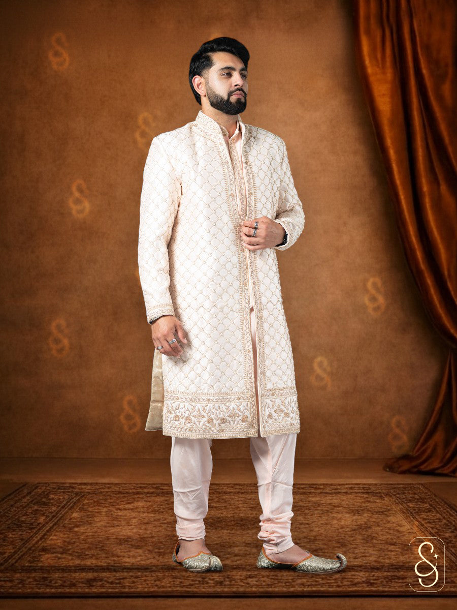 Royal Raw Silk Sherwani