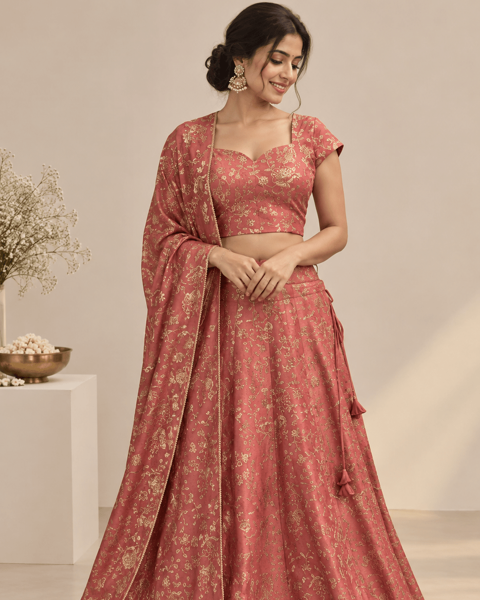 Silk Tissue Lehenga Set