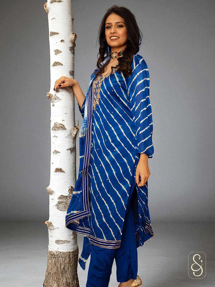 Mirror Work Jaipuri Suit