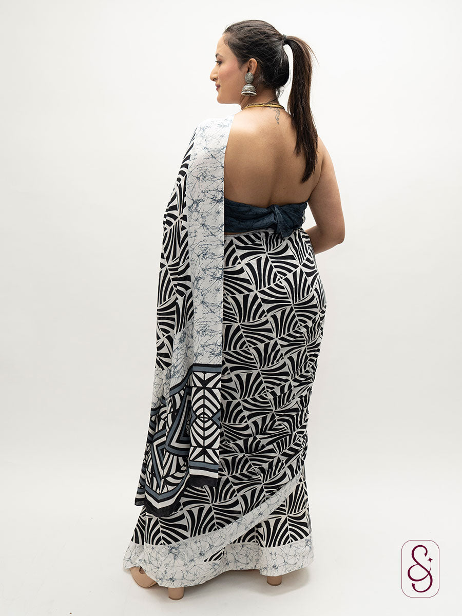 Satin Silk Printed Saree