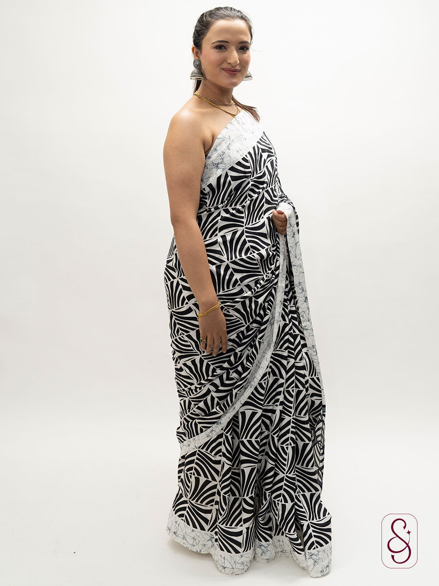 Satin Silk Printed Saree