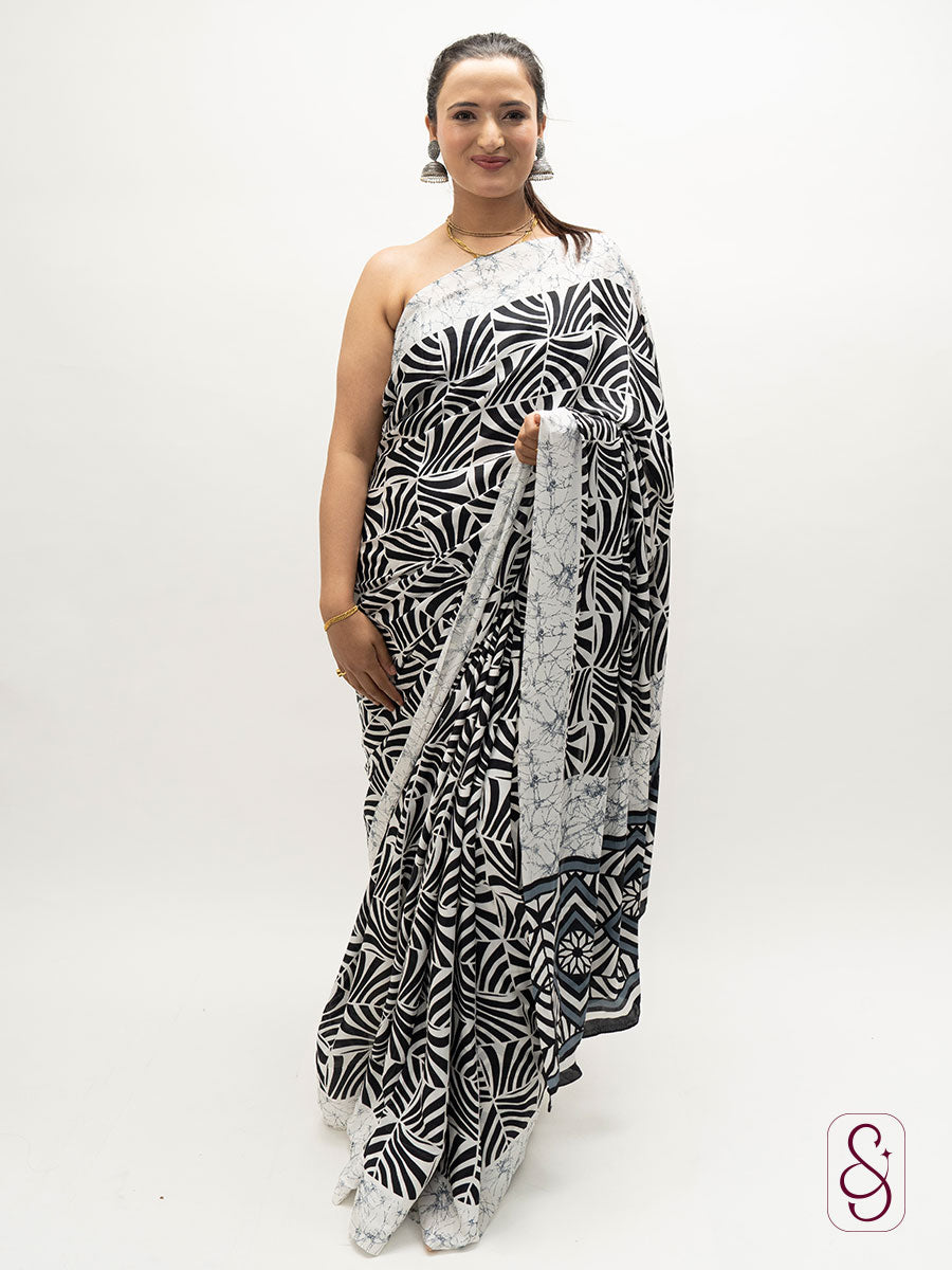 Satin Silk Printed Saree