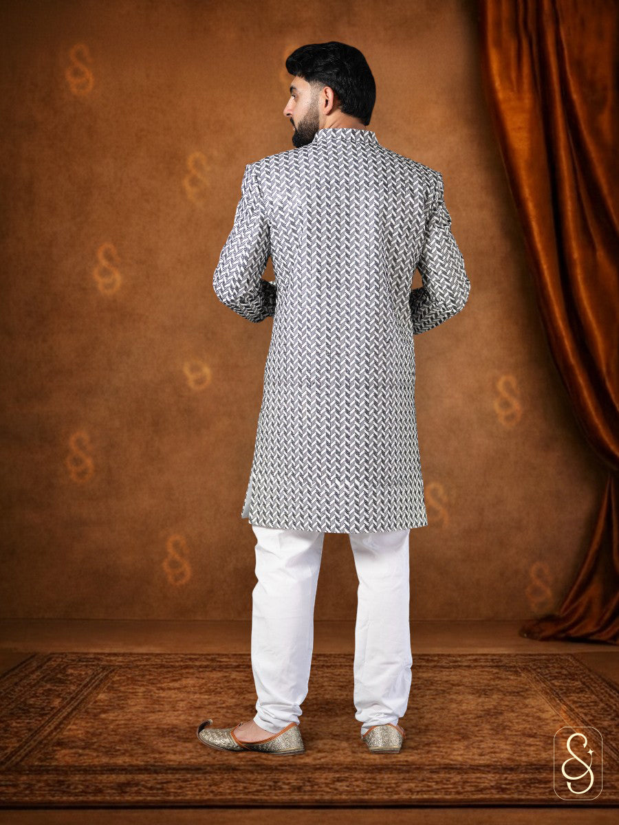 Sequined Black White Fusion