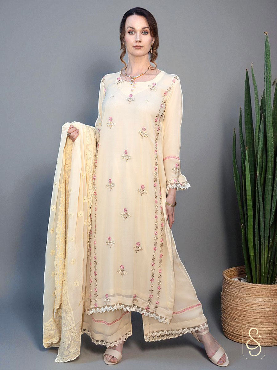 Embroidered Georgette Suit Set