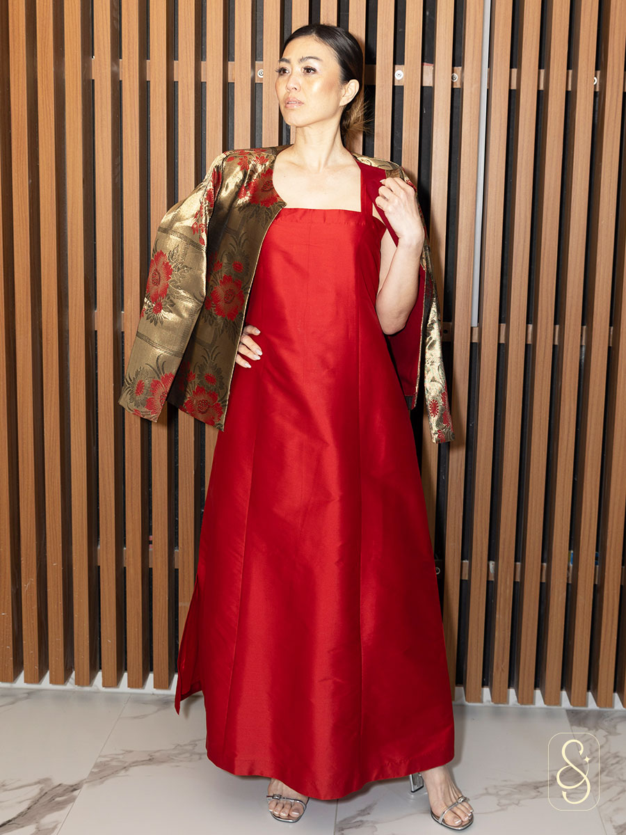 Banarasi Jacket and Silk Dress
