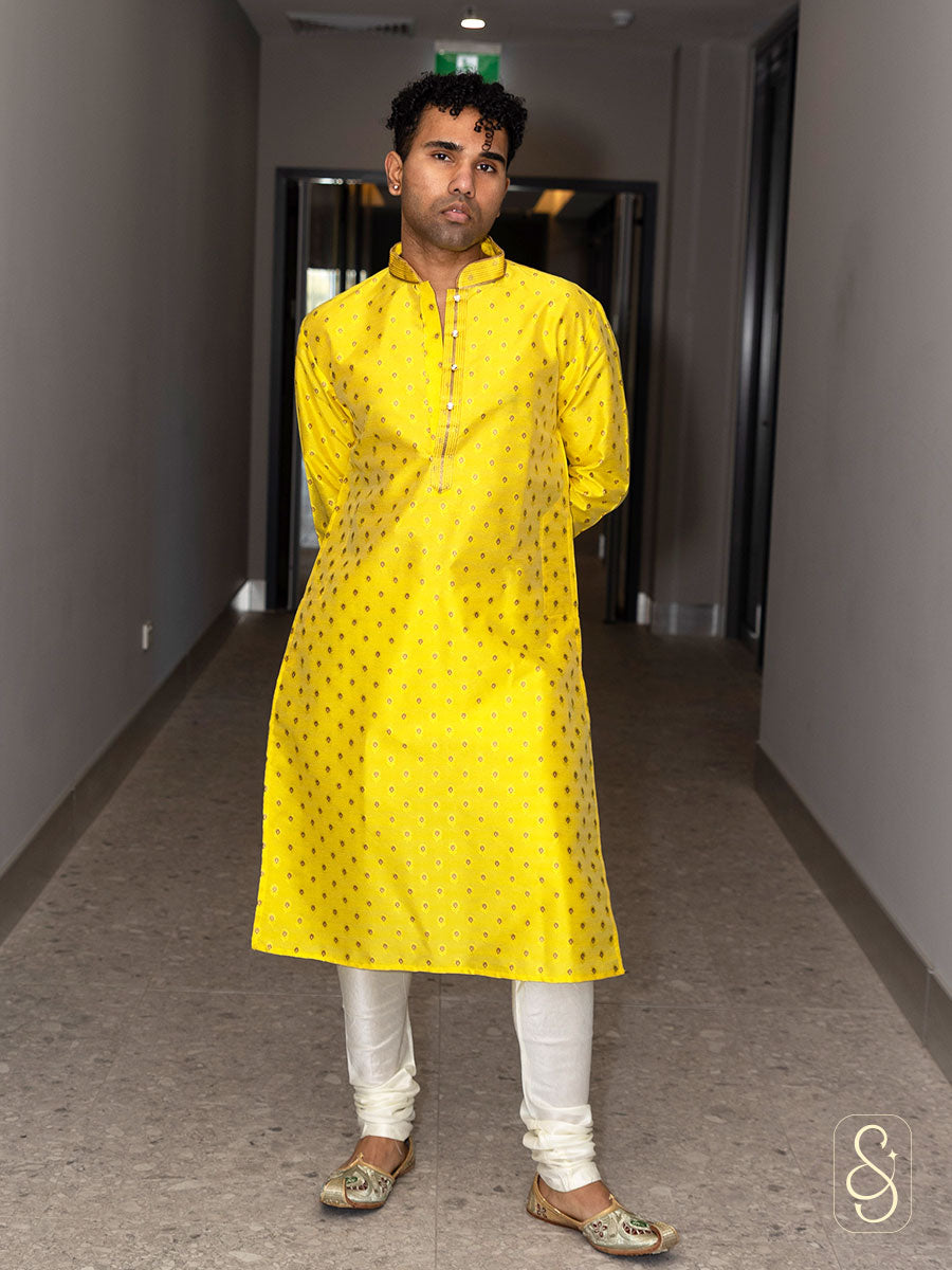 Buti Print Brocade Kurta