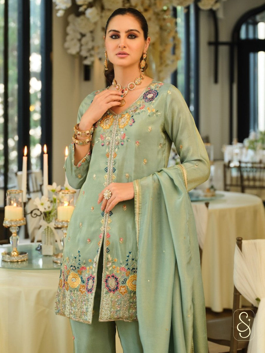 Sage Green Festive Suit