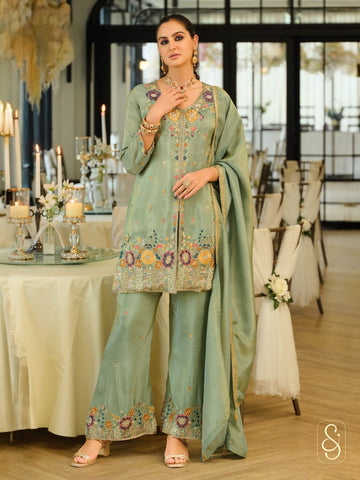 Sage Green Festive Suit