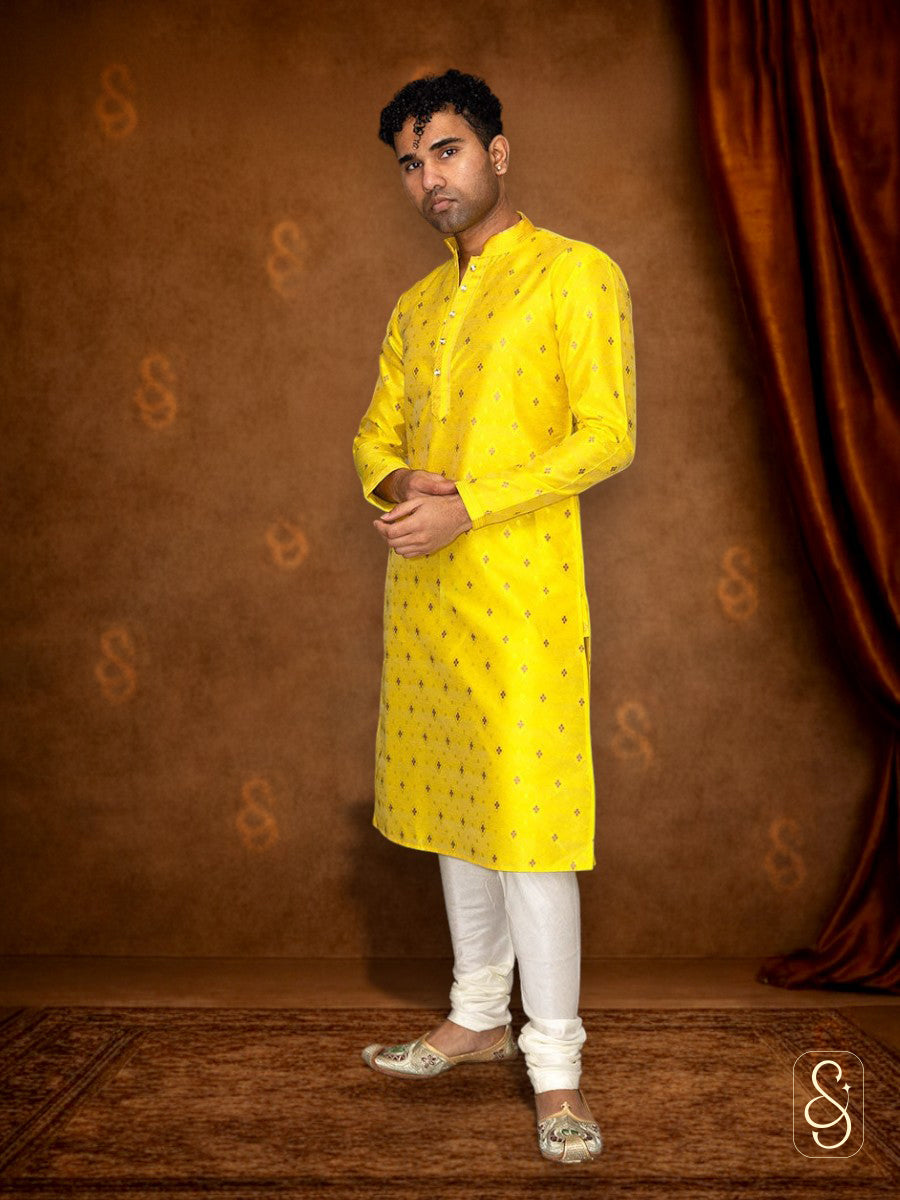 Buti Print Brocade Kurta