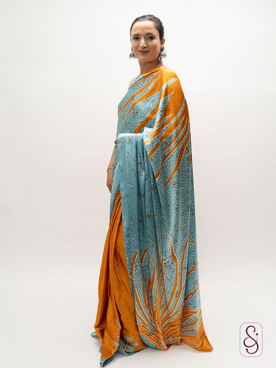 Satin Silk Printed Saree