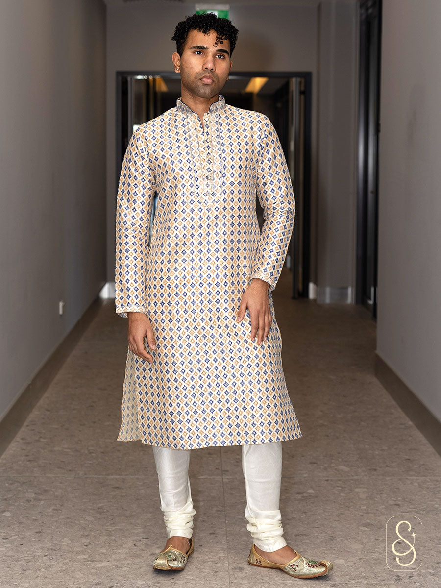Printed Cotton Silk Kurta