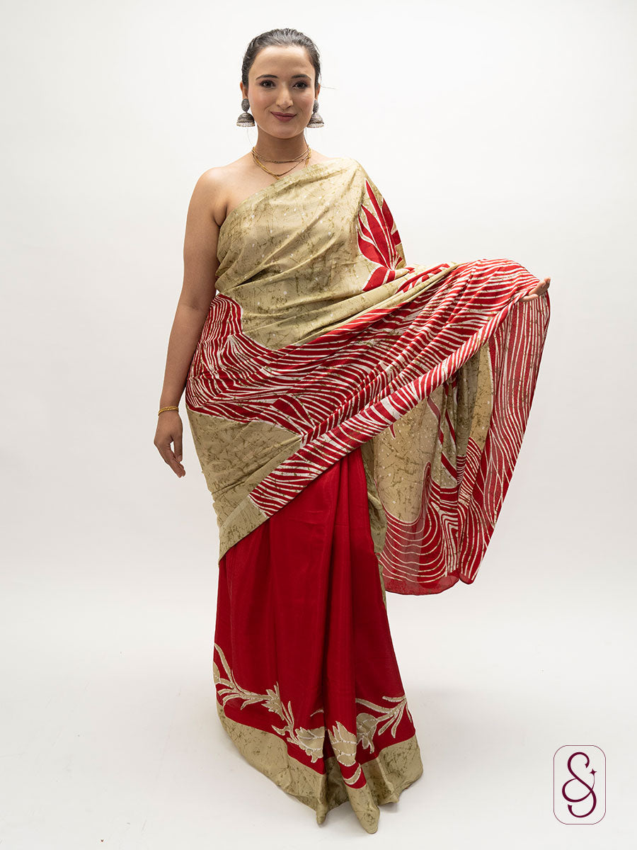 Satin Silk Printed Saree