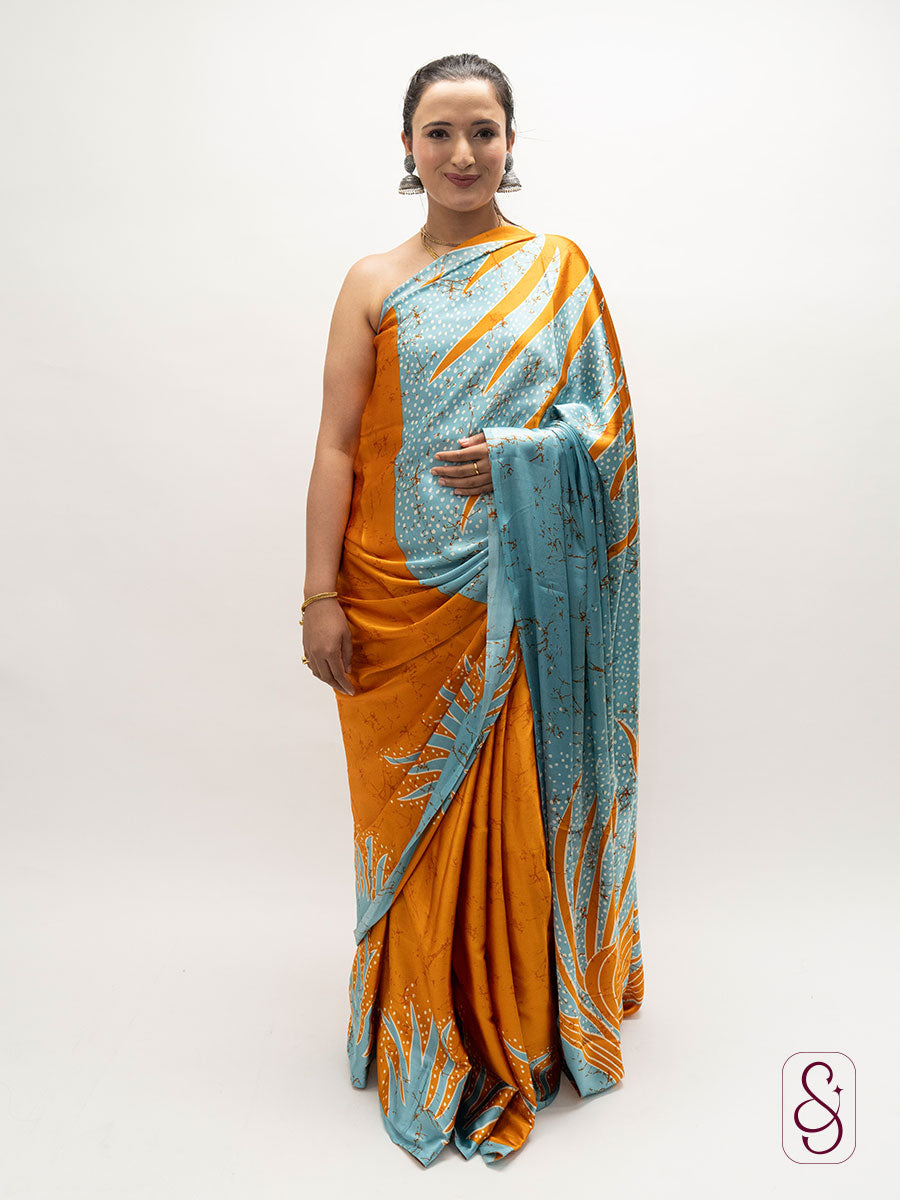 Satin Silk Printed Saree