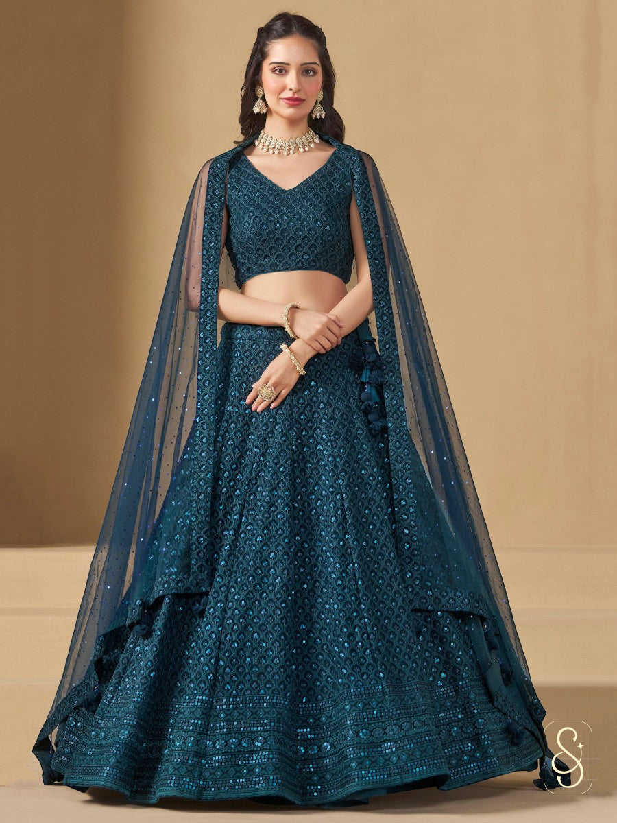 Ethereal Georgette Embroidered Lehenga