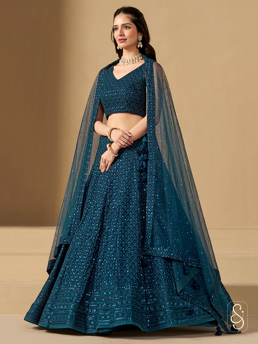 Ethereal Georgette Embroidered Lehenga