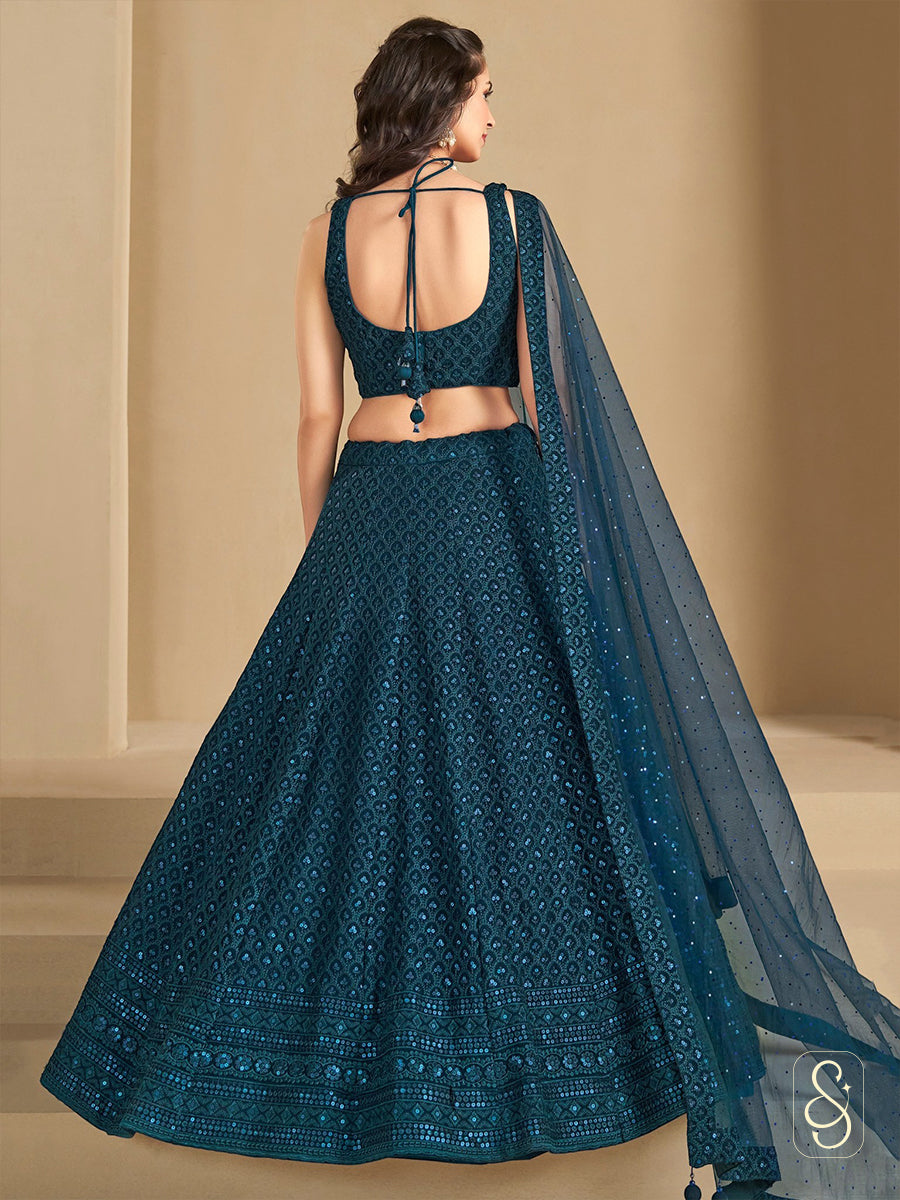 Ethereal Georgette Embroidered Lehenga