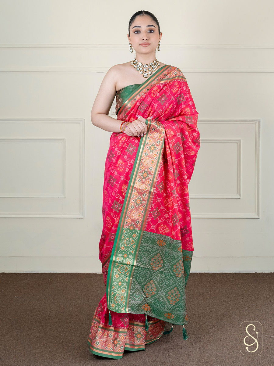 Silk and Zari Mix Saree