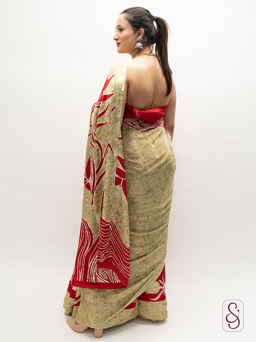 Satin Silk Printed Saree