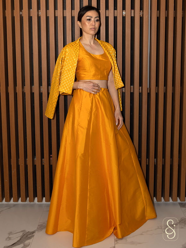 Banarasi Silk Lehenga Set with Jacket