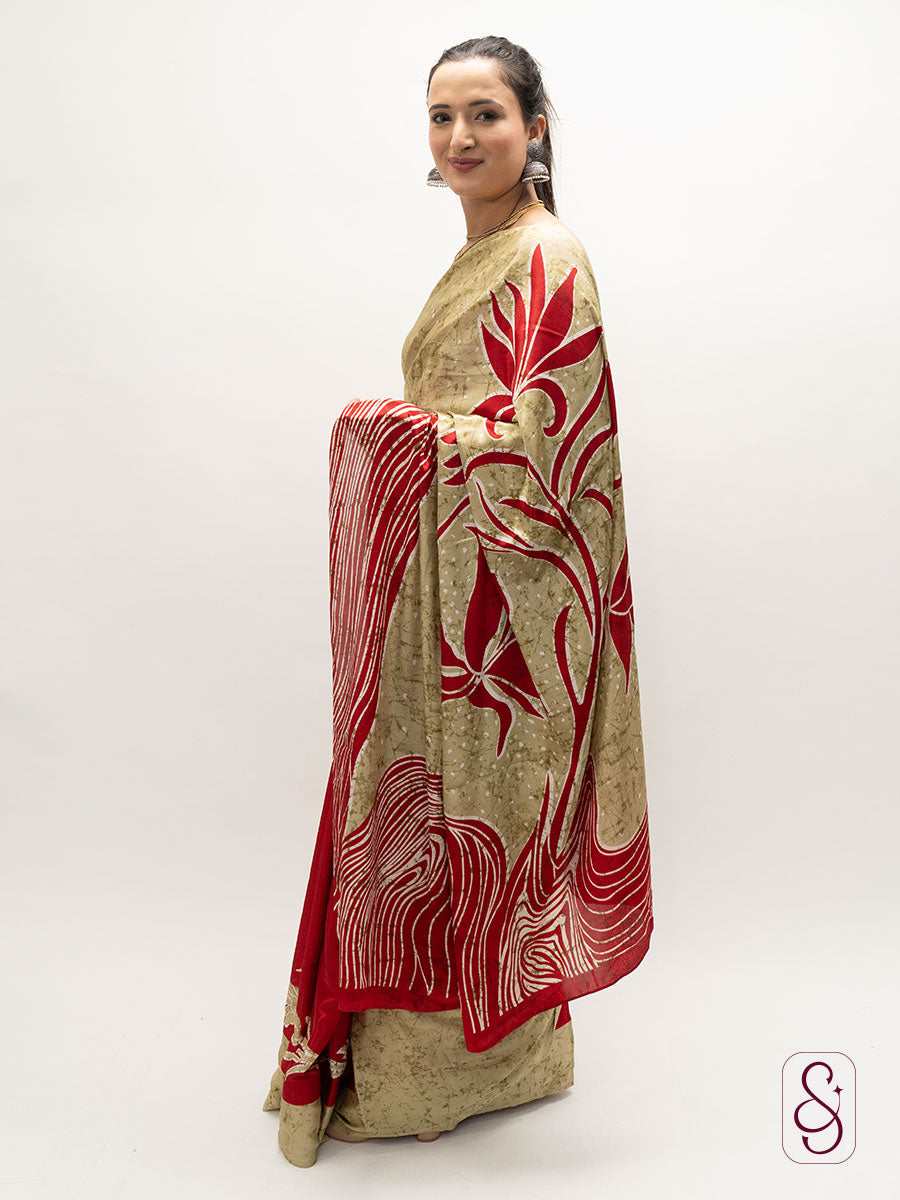 Satin Silk Printed Saree