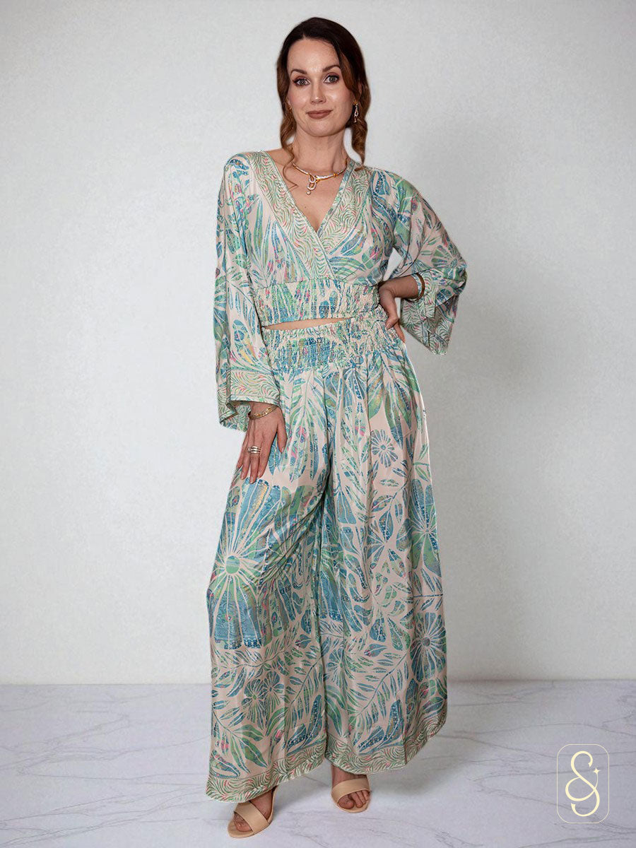 Elegant Viscose Top and Pant Set