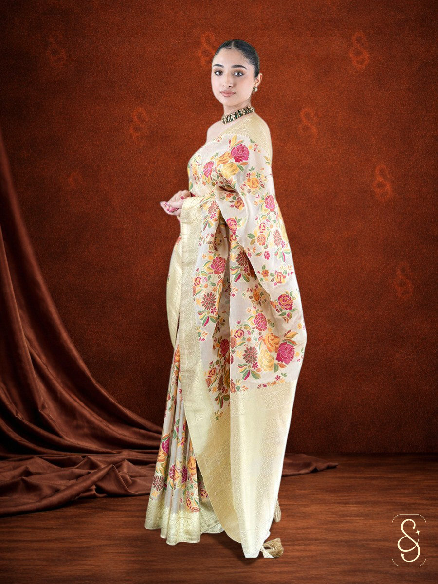 Lightweight Printed Tissue Saree