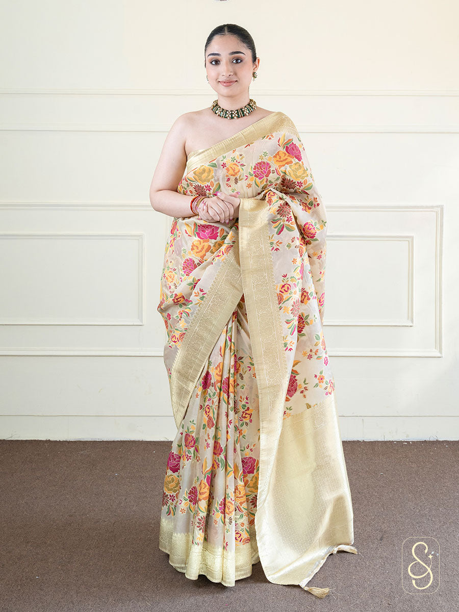 Lightweight Printed Tissue Saree