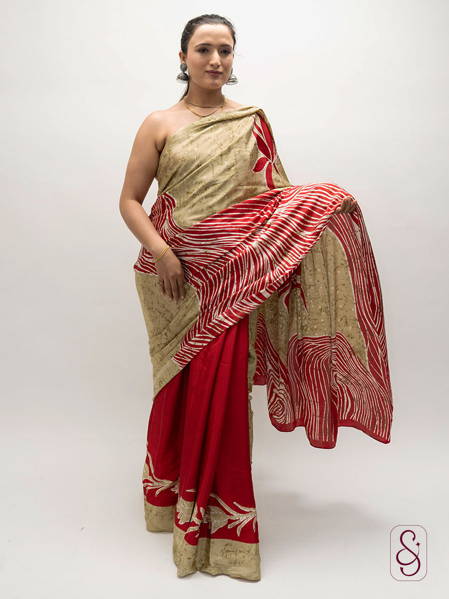 Satin Silk Printed Saree