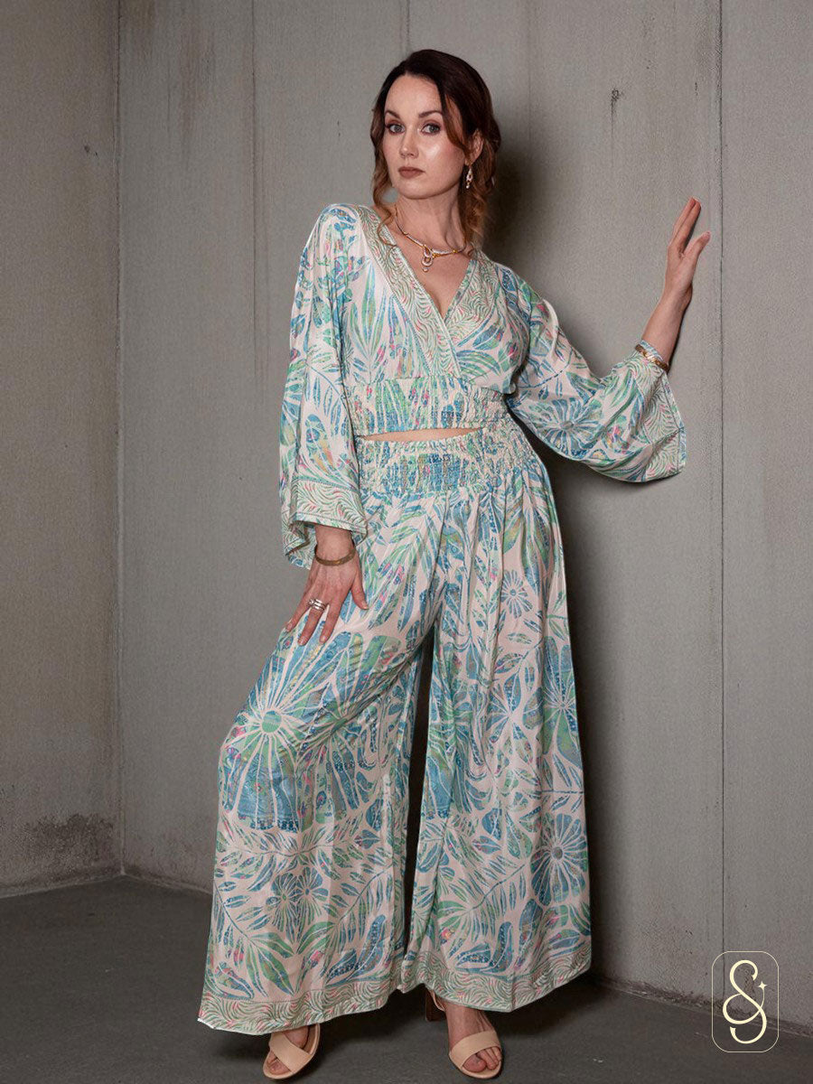 Elegant Viscose Top and Pant Set