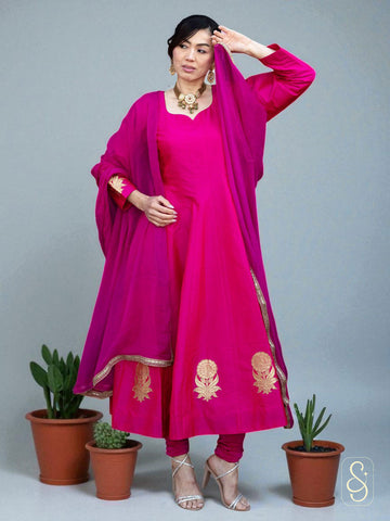 Banarasi Silk Anarkali Suit