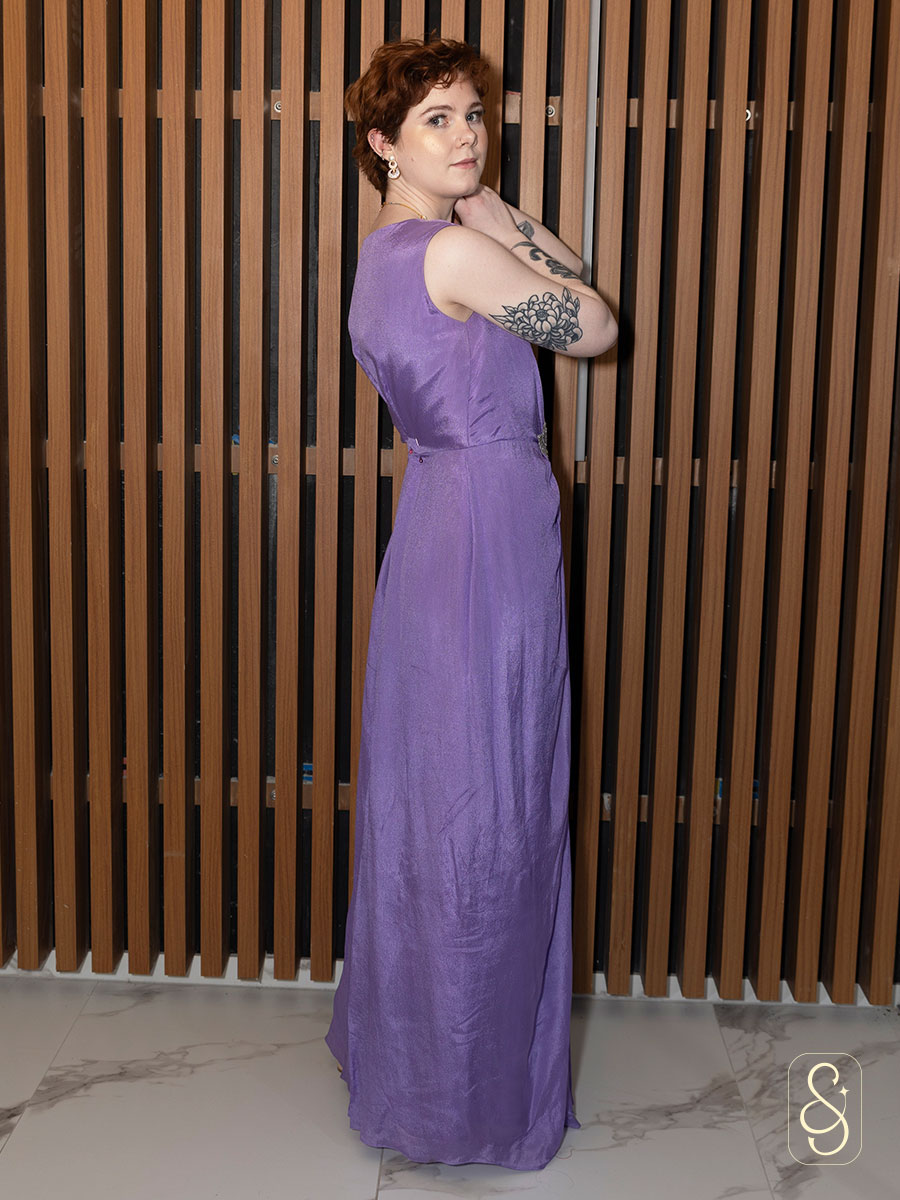 Elegant Chinon Drape Dress